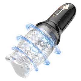 TORNADO-5 Rotating £¦10 Vibrating Transparent sleeve Oral Sex Cup