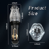 TORNADO-5 Rotating £¦10 Vibrating Transparent sleeve Oral Sex Cup