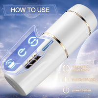 Hot selling high quality automatic rotating masturbation cup ABS+TPR+silicone electric masturbation cup for men