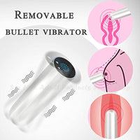 Realistic Textured Vagina Pocket Pussy Detachable Bullet Vibrator