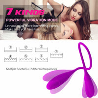 7 Speeds Double Head Jump Egg Bullet Dildo Couple  Vibrator