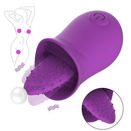 Soft Tongue G spot Clitoral Licking Vibrator  And Nipple Female Masturbator
