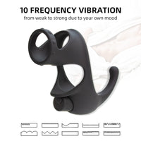 Vibrating Dual Penis Ring with Taint Teaser