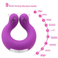 Cock Ring Couple Vibrator for Penis & Clitoral Stimulation