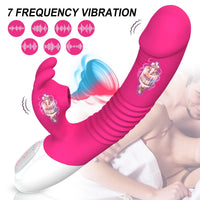 Rabbit Vibrator Sucking Vibration Heating G spot Clit Stimulator Dildo